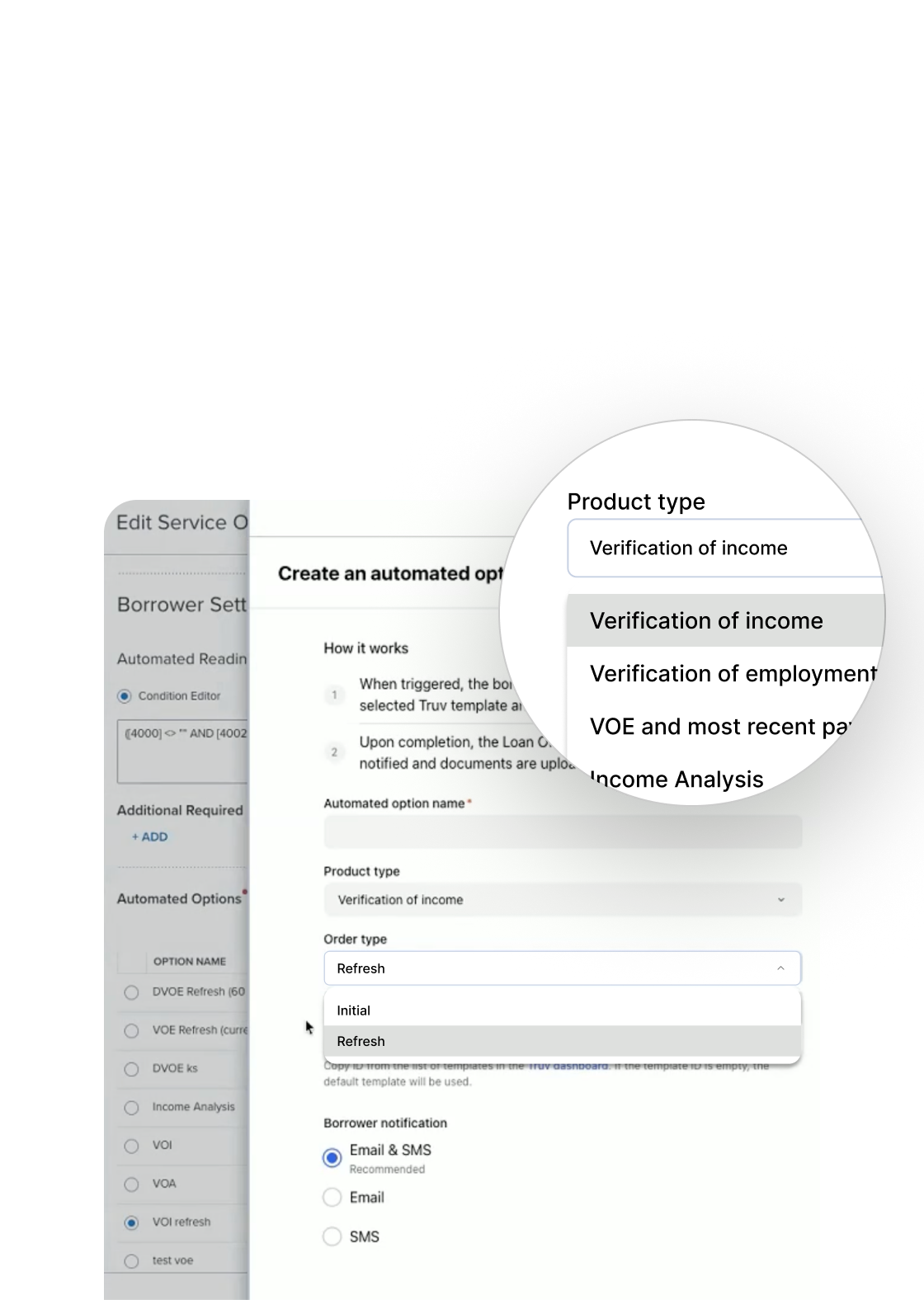 Configure automated orders
