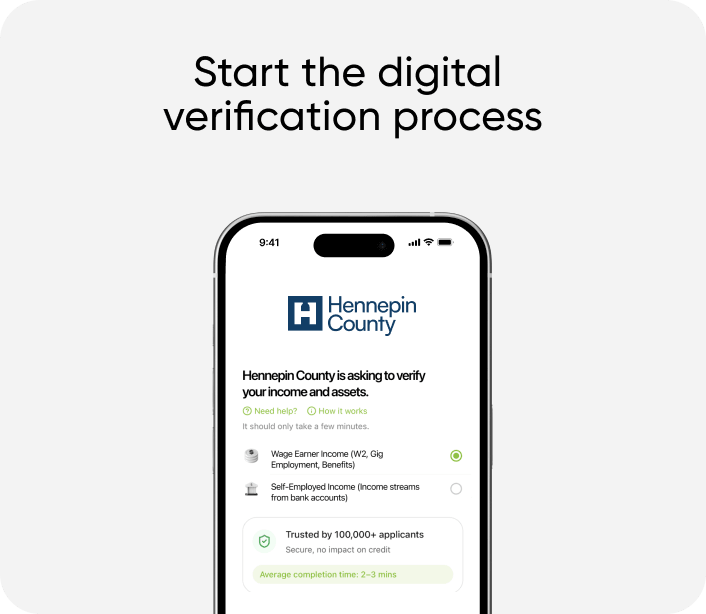 Start the digital verification process