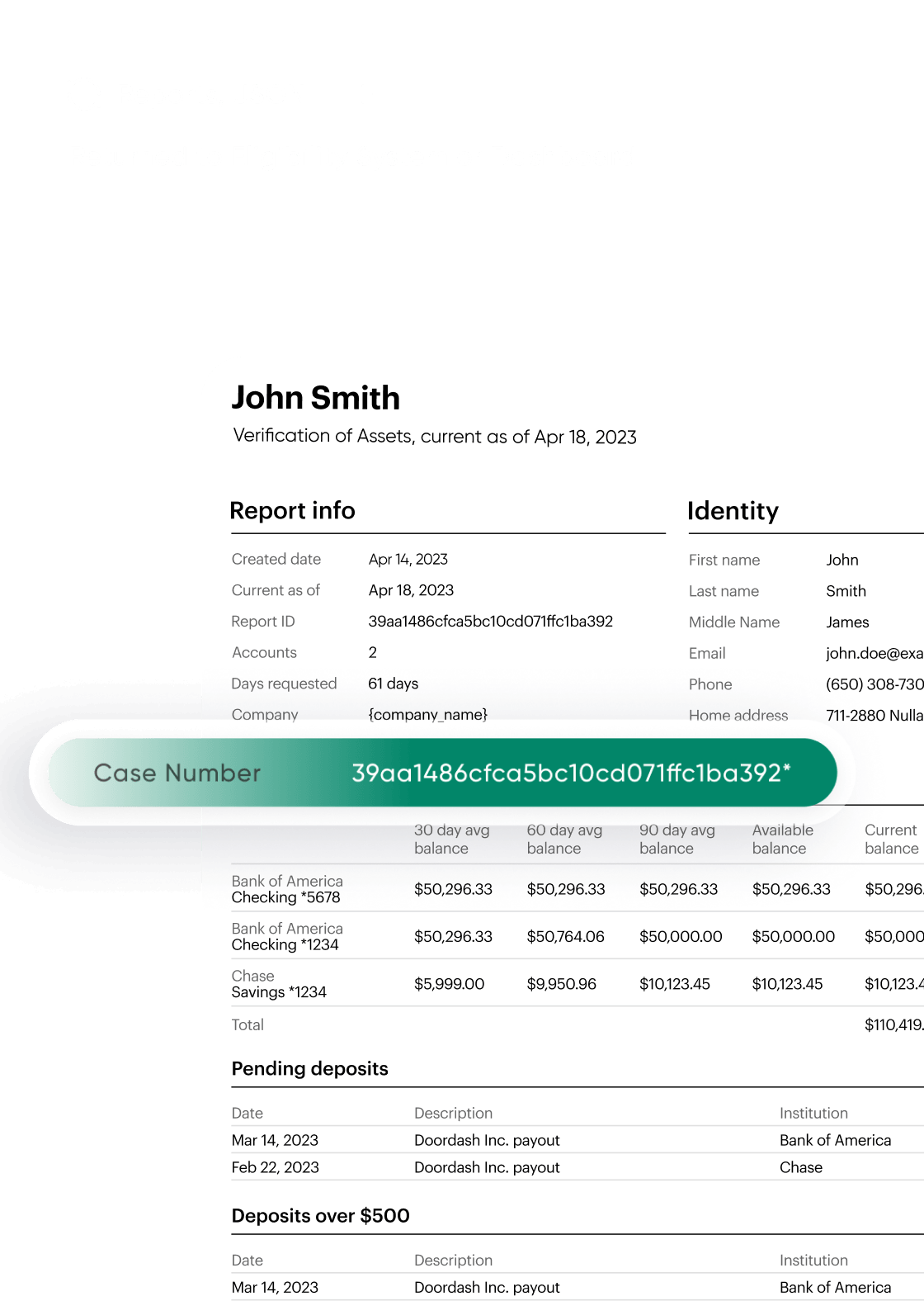 Returned data