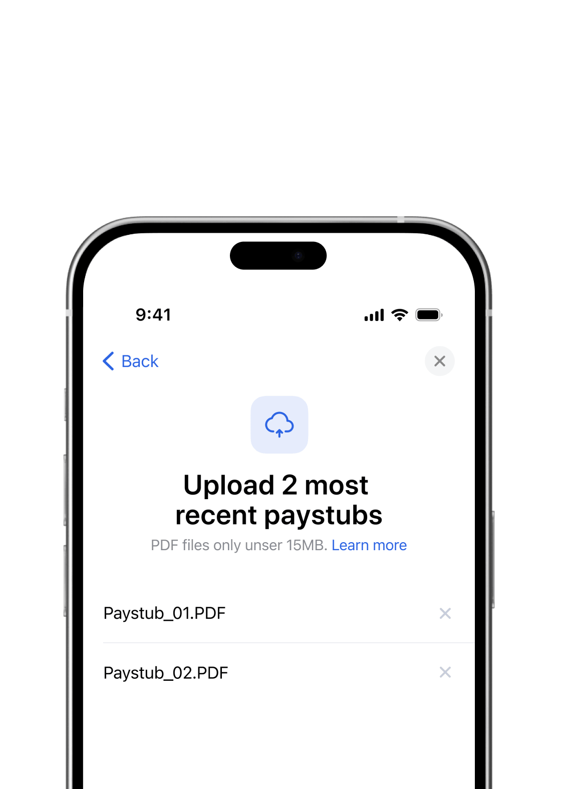 Upload documents