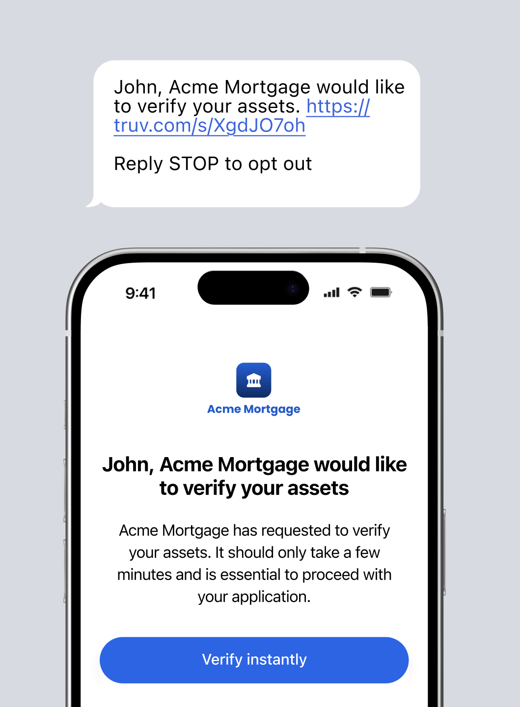 Encompass borrower notification — Asset verification