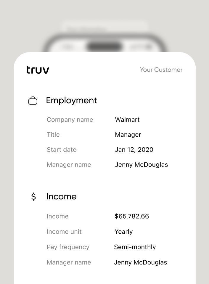Embed Truv in your loan application